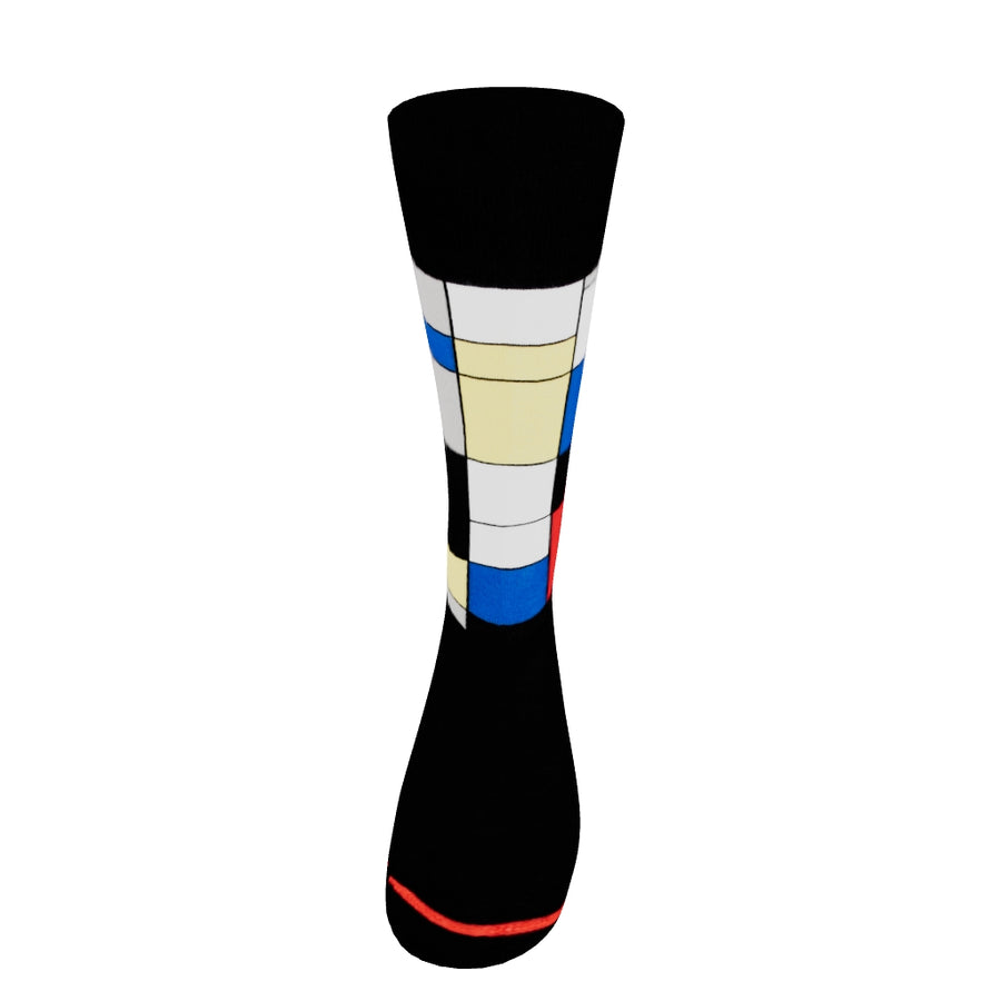 MuseARTa Socken | Piet Mondrian - Komposition mit Rot, Blau, Gelb und Schwarz