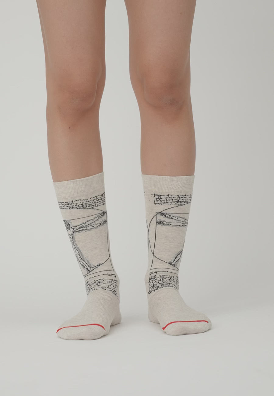 MuseARTa Socken | Leonardo da Vinci - Vitruvianischer Mann
